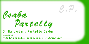 csaba partelly business card